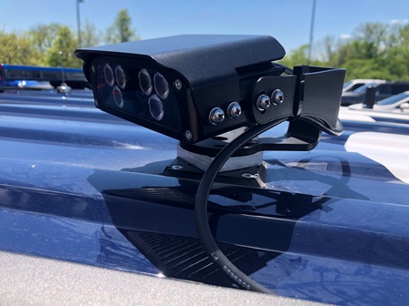 Picture of camera mounted on car
